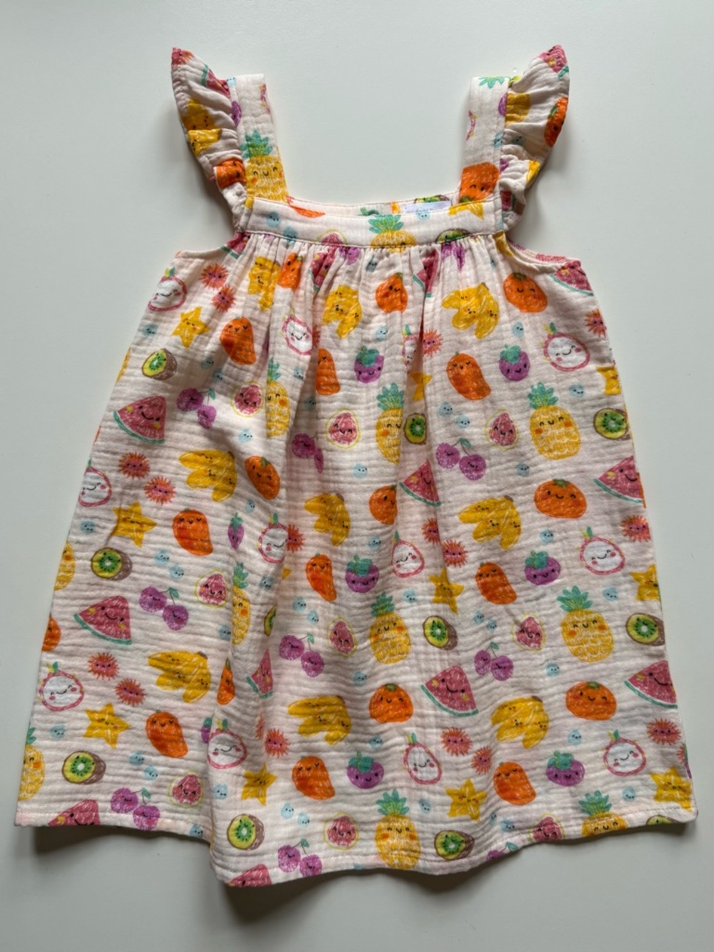 Angel Dear Girls Tropical Market Fruit Sundress - Size 4T